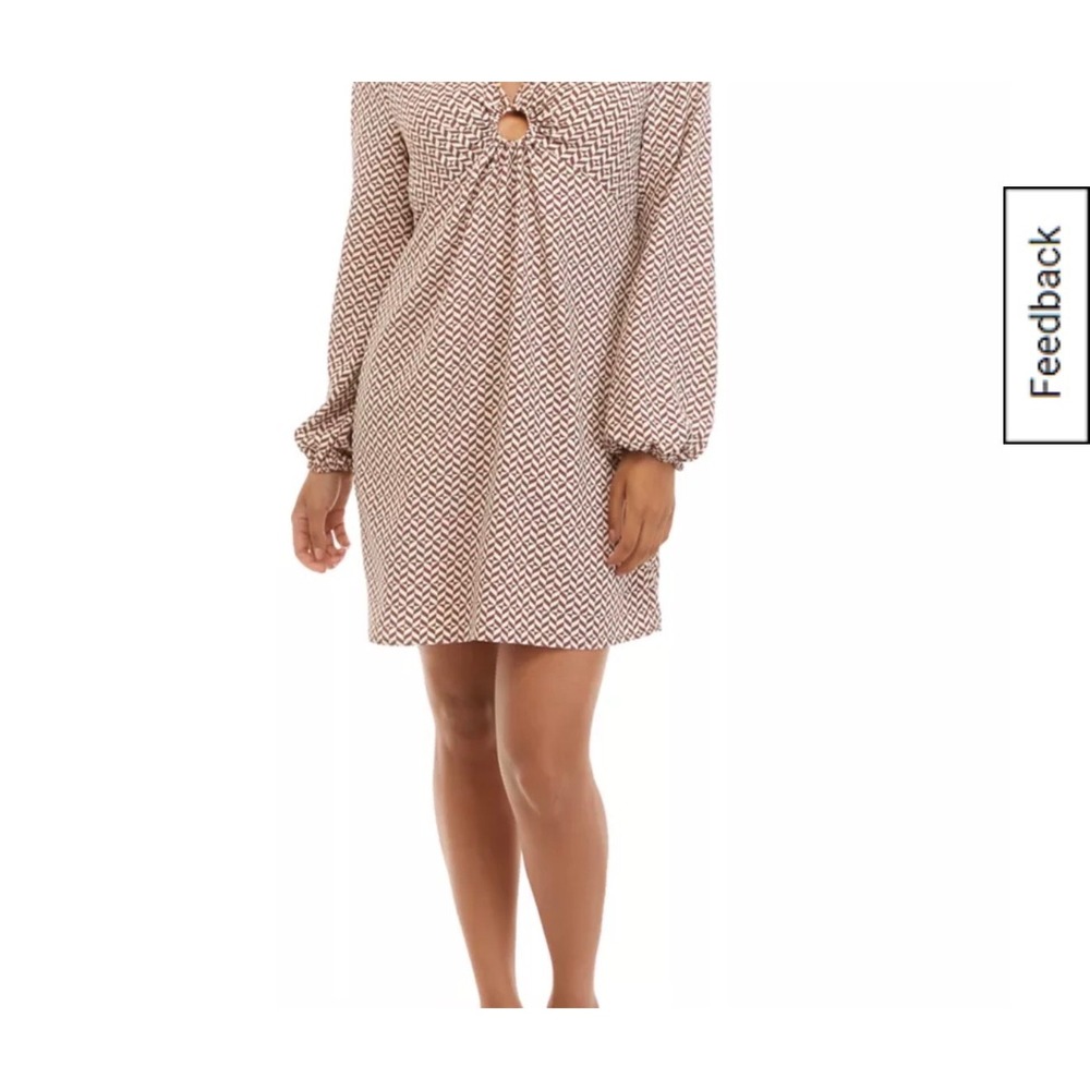 As U Wish Womenโs Medium Geometric Mini Dress Boho Chic Whimsigoth Resortwear